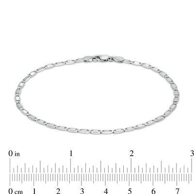 Made in Italy 060 Gauge Solid Valentino Chain Bracelet in Sterling Silver – 7.5"