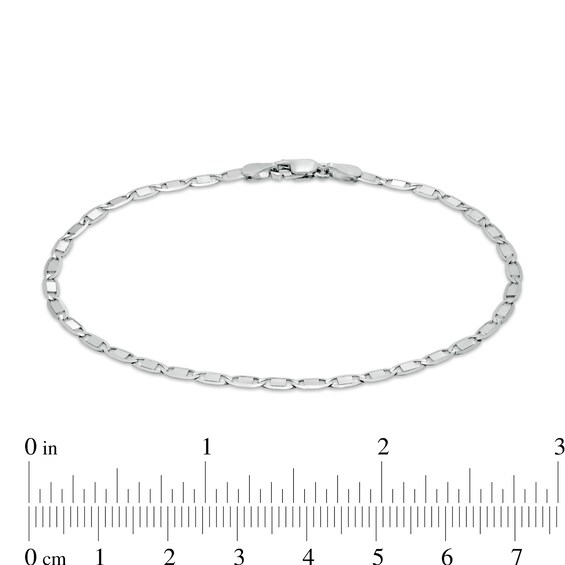 Made in Italy 060 Gauge Solid Valentino Chain Bracelet in Sterling Silver – 7.5"