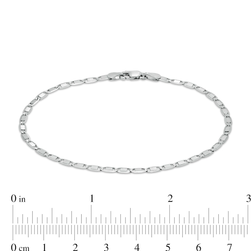 Made in Italy 060 Gauge Solid Valentino Chain Bracelet in Sterling Silver – 7.5"