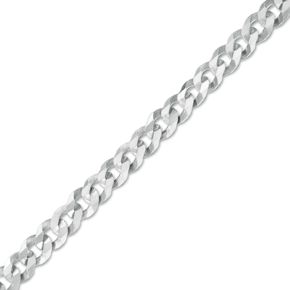 Made in Italy 100 Gauge Solid Flat Curb Link Chain Bracelet in Sterling Silver – 7.5"