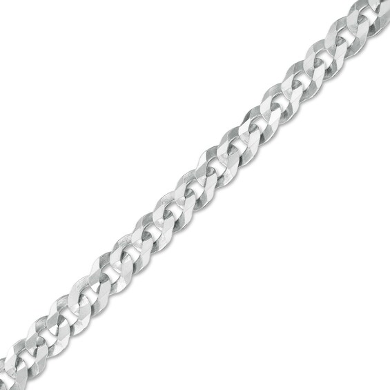 Made in Italy 100 Gauge Solid Flat Curb Link Chain Bracelet in Sterling Silver – 7.5"