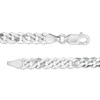 Thumbnail Image 2 of Made in Italy 100 Gauge Solid Flat Curb Link Chain Bracelet in Sterling Silver – 7.5"