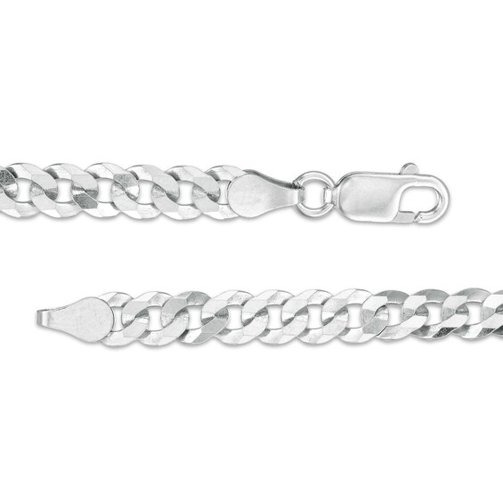 Made in Italy 100 Gauge Solid Flat Curb Link Chain Bracelet in Sterling Silver – 7.5"