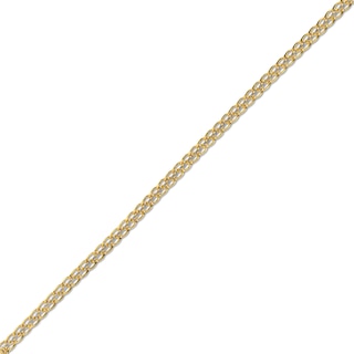 Made in Italy 050 Gauge Sedusa Curb Link Chain Bracelet in 10K Hollow Gold – 7.5"