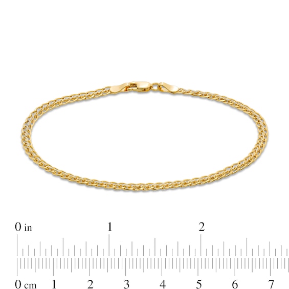 Made in Italy 050 Gauge Sedusa Curb Link Chain Bracelet in 10K Hollow Gold – 7.5"