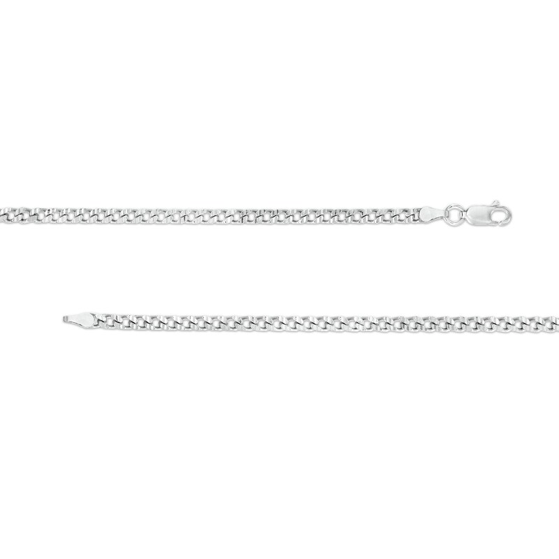 Made in Italy 100 Gauge Solid Curb Chain Necklace in Sterling Silver – 20"