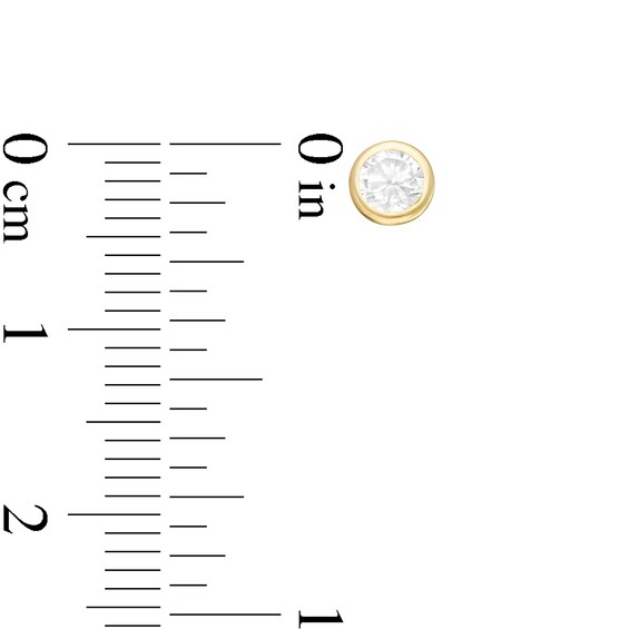 Child's 4mm Cubic Zirconia Stud Earrings in 10K Gold