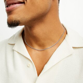 Sterling Silver Miami Curb Chain Made in Italy - 18"