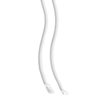 Sterling Silver Miami Curb Chain Made in Italy - 18"