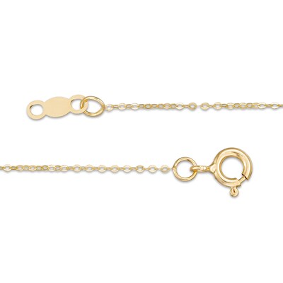Made in Italy 025 Gauge Solid "HOPE" Necklace in 10K Gold