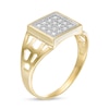 Thumbnail Image 2 of 10K Gold CZ Square Signet Ring - Size 10