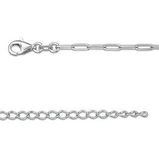 Made in Italy "LOVE" Paper Clip Choker Necklace in Sterling Silver – 16"
