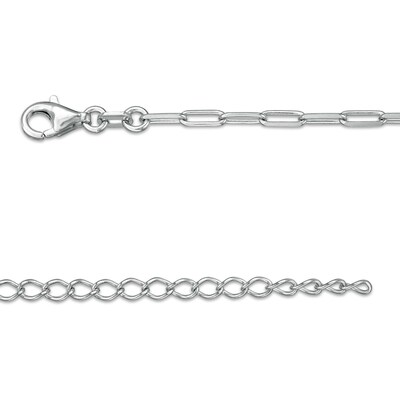 Made in Italy "LOVE" Paper Clip Choker Necklace in Sterling Silver – 16"