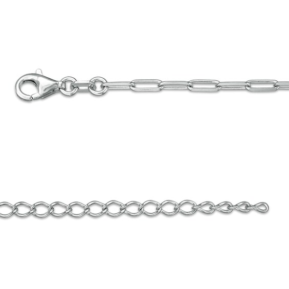 Made in Italy "LOVE" Paper Clip Choker Necklace in Sterling Silver – 16"