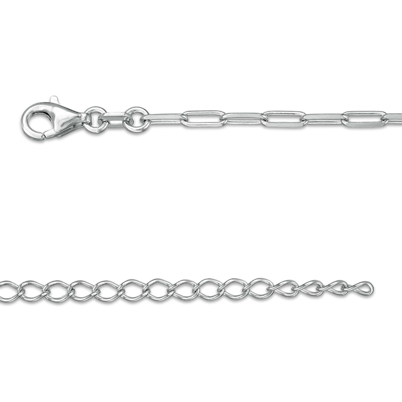 Made in Italy "LOVE" Paper Clip Choker Necklace in Sterling Silver – 16"