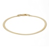 Thumbnail Image 0 of Made in Italy 027 Gauge Herringbone Chain Bracelet in 10K Solid Gold – 7.25"