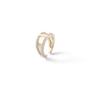 Thumbnail Image 1 of 1/15 CT. T.W. Diamond Double Row Cartilage Cuff Earring in 14K Semi-Solid Gold
