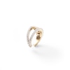 Thumbnail Image 4 of 1/15 CT. T.W. Diamond Double Row Cartilage Cuff Earring in 14K Semi-Solid Gold