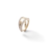 Thumbnail Image 5 of 1/15 CT. T.W. Diamond Double Row Cartilage Cuff Earring in 14K Semi-Solid Gold