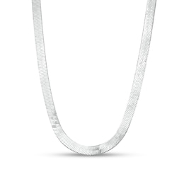 Made in Italy 060 Gauge Herringbone Chain Necklace in Solid Sterling Silver - 18&quot;