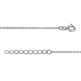 Cubic Zirconia Crown with Star-Top Anklet in Sterling Silver - 10"