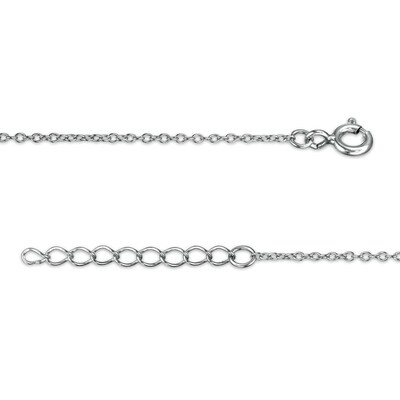 Cubic Zirconia Crown with Star-Top Anklet in Sterling Silver - 10"