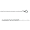 Cubic Zirconia "I Heart U" Anklet in Sterling Silver - 10"