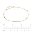 Thumbnail Image 2 of 10K Gold CZ Hearts Anklet
