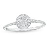 Thumbnail Image 1 of Cubic Zirconia Round Cluster Rope-Textured Ring in Sterling Silver - Size 6
