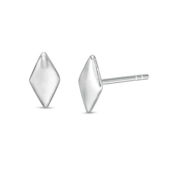 Mini Geometric Stud Earrings in Sterling Silver