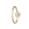 Thumbnail Image 1 of Single 016 Gauge 3mm Cubic Zirconia Solitaire Bead Frame Cartilage Hoop in 10K Gold