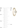 Thumbnail Image 2 of Single 016 Gauge 3mm Cubic Zirconia Solitaire Bead Frame Cartilage Hoop in 10K Gold