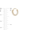 Thumbnail Image 1 of 10K Gold CZ Outer Edge Hoop - 16G