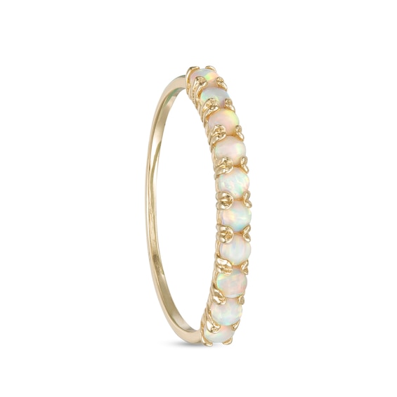 Simulated Opal Toe Ring in 10K Gold