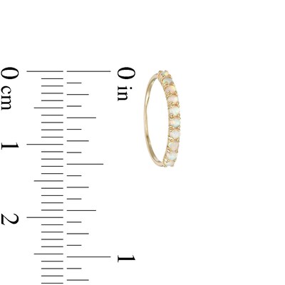Simulated Opal Toe Ring in 10K Gold