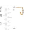 Thumbnail Image 3 of 14K Semi-Solid Gold CZ J-Hoop L-Shape Nose Stud - 22G 3/8"