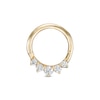 Thumbnail Image 0 of 10K Solid Gold CZ Graduated Five Stone Nose Ring - 16G 3/8"