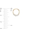 Thumbnail Image 1 of 10K Solid Gold CZ Graduated Five Stone Nose Ring - 16G 3/8"