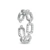 Thumbnail Image 1 of Adjustable Cubic Zirconia Chain Link Toe Ring in in Sterling Silver