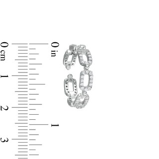 Adjustable Cubic Zirconia Chain Link Toe Ring in in Sterling Silver