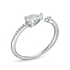 Thumbnail Image 1 of Sterling Silver CZ Pear-Shaped, Marquise and Round Adjustable Midi/Toe Ring