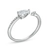 Thumbnail Image 1 of Sterling Silver CZ Pear-Shaped, Marquise and Round Adjustable Midi/Toe Ring