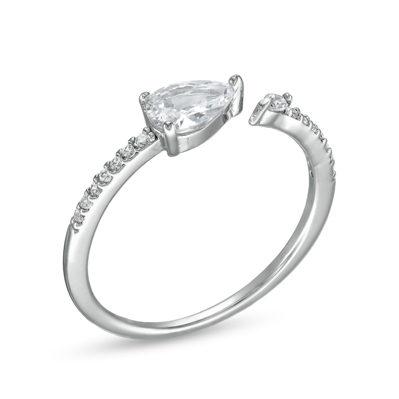 Sterling Silver CZ Pear-Shaped, Marquise and Round Adjustable Midi/Toe Ring