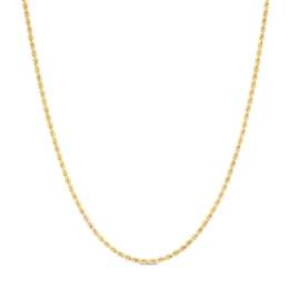 1.9mm Rope Chain Necklace in 10K Hollow Gold - 22&quot;