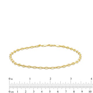 3.36mm Mariner Chain Anklet in 10K Hollow Gold - 11"
