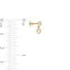 Thumbnail Image 2 of Single 019 Gauge Cubic Zirconia Bead Frame Dangle Cartilage Barbell in 14K Gold