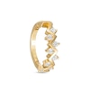 Thumbnail Image 0 of 10K Solid Gold CZ Zig-Zag Hoop - 18G