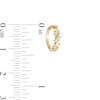 Thumbnail Image 1 of 10K Solid Gold CZ Zig-Zag Hoop - 18G