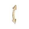 Thumbnail Image 1 of 016 Gauge Spiked Ends Curved Barbell in 10K Gold