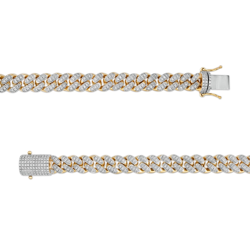 2-1/2 CT. T.W. Diamond Semi-Solid Cuban Curb Chain Necklace in 10K Gold - 22"